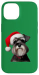 iPhone 14 Miniature Schnauzer With Santa Hat Christmas Xmas Dog Owner Case