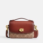 Coach Cassie 17 Signature Canvas and Leather Crossbody Bag