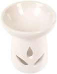 Leaf Cut Out Design White Ceramic Wax Oil Burner Tealight Holder New Home Gift