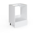 Meuble pour four R-Line, Blanc Haute brillance, 60 cm sans plan de travail, Vicco