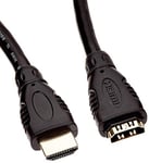 Premium Cord Câble d'Extension HDMI 4K High Speed ​​​​10 m, Vidéo 4K 2160P, Full HD 1080P, Deep Color, 3D, Arc, HDR, Dolby TrueHD, 10,2 Gbps, Connecteurs Plaqués Or, Noir