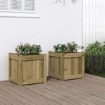 Jardinières 2 pcs bois de pin imprégné