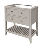 Meuble sous vasque à poser 2 tiroirs GoodHome Perma taupe 80 cm