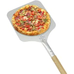 Pelle à Pizza de 22 cm x 83 cm en Aluminium et Bois - Parfait pour fours professionels, Quiches, Boulangerie, Pizza, 220 mm de Diamètre