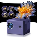 Videoprojecteur 4K [Focus Électrique & 6D/4P Correction Trapèze & Zoom] Supporté, 5G WiFi Bi-Canal Bluetooth 20000L Natif 1080P Projecteur, Mini Retroprojecteur LED Compatible HDMI USB AV