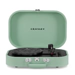 Crosley Discovery Portable Turntable - Bluetooth Record Player, 3-Speed Suitcase Vinyl Player, Home Turntables for Vinyl Records, Built in Stereo Speakers & Bluetooth Receiver, AUX Input, Seafoam