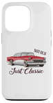 Coque pour iPhone 13 Pro Design de voiture vintage rétro et amusant, avec inscription « Not Old Just »