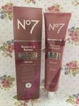 No7 Restore and Renew Face, Neck & Decollete Multi Action Serum 75ml. New Boxed.