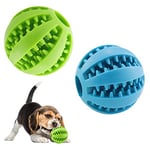 ZDNT 2Pcs Dog Toy Ball Dog Toy Dog Treat Toy Interactive Dog Toys Nontoxic Bite Resistant Teething Toys Balls Treat Ball Dog Toy for Small Dog Teeth Cleaning Treat Dispensing IQ Training