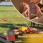 Smart Meat Thermometer Digital Wireless With Dual Probes Read Mag 6 GB