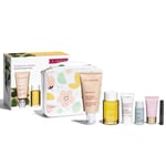 Clarins Beautiful Beginnings Marternity 5 Piece Gift Set: Body Oil 100ml - Body Scrub 30ml - Day Cream 15ml - Legs Emulsion 30ml - Mascara 3ml - Body