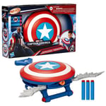 NERF Blaster Skyshot, bouclier pour déguisement, Marvel Studios Captain America Brave New World, Dès 5 ans