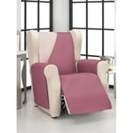 ECOMMERC3 Housse de Fauteuil 1 Place Relax Confort Maximum et Ajustement Complet - Housse pour Fauteuil 1 Place et Fauteuil Relax Couleur Aubergine/Saumon