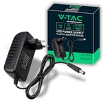 V-TAC Adaptateur Alimentation 12V 42W 3,5A pour Caméras, Bandes LED, Modems - Transformateur Chargeur 12V - Prise 2 Pin EU pour Equipements Electroniques - AC 100-240V 50/60Hz - Noir