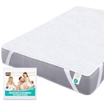 Utopia Bedding Protège Matelas 70 x 140 cm Imperméable, 4 Coins Elastiques, Certifié Oeko TEX, Alèse Drap Housse, Matelas Couvre, Respirant