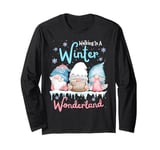 Walking In A Winter Wonderland Three Gnome Funny Christmas Long Sleeve T-Shirt