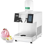 VEVOR Machine à Glace Râpée de Neige Commerciale, Machine à Râper la Glace 230 kg/24H, en Inox, Système de Refroidissement par Air, Dissipation Thermique Rapide, pour Dessert Boulangerie Café