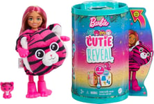 Barbie Small Dolls and Accessories, Cutie Reveal Chelsea Doll with Tiger Plush 