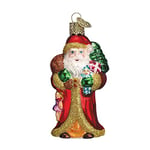 Old World Christmas Glass Blown Christmas Tree Decoration Santa with Gifts