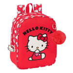 School Bag Hello Kitty Iconic White Red 22 x 27 x 10 cm