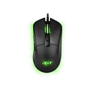 Acer, Souris Gaming STARLIGHT-GM1000 Matériau : Caoutchouc, 10 Effets LED Multicolores, 7 Boutons, 10000 dpi, 100 IPS, câble 1,7 m recouvert de Tissu