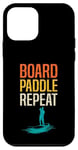 Coque pour iPhone 12 mini Board Paddle Repeat Stand Up Paddleboard SUP