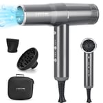 PARWIN PRO BEAUTY Sèche-cheveux Séchage Rapide Professionnel, Moteurs Sans Balais à Faible Bruit avec 110,000RPM&2000W, ionique hair dryer répartition uniforme de chaleur gris