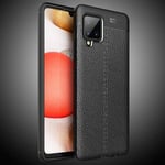 Samsung Galaxy A42      Leather Texture Case    Black