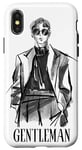 Coque pour iPhone X/XS Style élégant : design Anime Gentleman pour un look sophistiqué