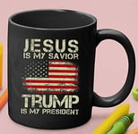 Jesus is My Savior Trump is My President Mug for Men Women