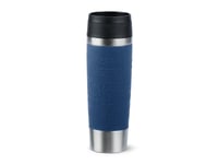 Emsa Travel Mug Classic N2022100, Svart, Blå, Rostfritt Stål, Silikon, Rostfritt Stål, Polypropylen (Pp), 4 H, 8 H