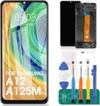 Kit De Pièces De Réparation Pour Samsung Galaxy A12 Écran Lcd A125 Sm-A125f Touch Digitizer Sm-A125m Avec Sm-A125u, Sm-A125n, Sm-A125w Noir Avec Cadre