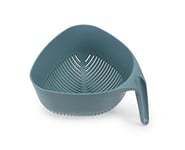 Joseph Joseph Duo Triangular Colander, passoire à aliments avec poignée verticale et coins faciles à verser, Dark Opal