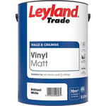 Leyland Trade Vinyl Matt Brilliant White Paint 5L