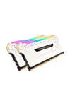 Corsair Vengeance RGB PRO 16 GB (2 x 8 GB) DDR4 3200 MHz C16 XMP 2.0 Enthusiast RGB LED Illuminated Memory Kit - White