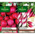 Vilmorin 3881142 Pack de Graines Radis Rond Ecarlate Géante de Wurtzbourg & 3882041 Radis, Rouge, 90 x 2 x 160 cm