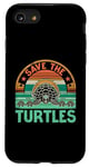 Coque pour iPhone SE (2020) / 7 / 8 Save The Turtles, animal marin et amoureux des tortues de mer