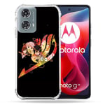 Cokitec Coque Renforcée pour Motorola G24 4G Manga Fairy Tail Logo Noir