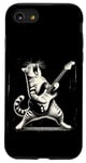 Coque pour iPhone SE (2020) / 7 / 8 Guitare chat à bascule jouant hilarant Kitty Cat Guitarist