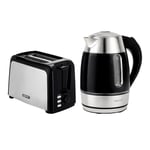 GEEPAS 2 Slice Bread Toaster & 1.7L Illuminating Electric Kettle Combo Set