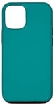 Coque pour iPhone 12/12 Pro Couleur bleu sarcelle simple