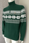 POLO RALPH LAUREN ESTATE RIB SNOWFLAKE PRINT 1/4 ZIP SWEATER SIZE M BNWT