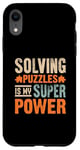 Coque pour iPhone XR Résoudre Des Énigmes Est Mon Super Pouvoir Jeu Puzzler