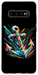 Coque pour Galaxy S10+ Symbole de la mer ancre cool dans le style art abstrait Noël