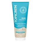 Topicrem - Sun Protect, Gelée Fraîche Après-Soleil Apaisante Visage et Corps - Hydrate 48h, Prolonge le Bronzage - Soin Solaire Peaux Sensibles - Aloé Vera et Karité - 200 ml