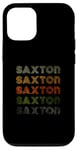 Coque pour iPhone 12/12 Pro Love Heart Saxton Tee Grunge Vintage Style Saxton Noir