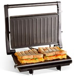Panini Press Grill – VonShef Sandwich Toaster 2 Slice, Non-Stick Plates – 1000W