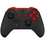 eXtremeRate Bouton de Remplacement pour Xbox One Elite Series 2 Manette, Trigger LB RB LT RT Bumpers ABXY Start Back Sync Buttons Customisé pour Xbox One Elite V2 Manette Modèle 1797, Rouge Chromé