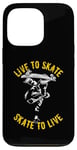 Coque pour iPhone 13 Pro Skateboard style rétro vieilli