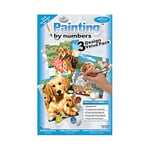 Pracht Creatives Hobby Royal & Langnickel - Peinture par numéros chiots, set de 3, contient des couleurs et des pinceaux, pour adultes et enfants à partir de 8 ans